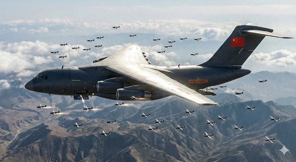 ဒရုန်းအုပ်စုလိုက် သယ်ဆောင်နိုင်တဲ့ တရုတ်ရဲ့ Jetank ဒရုန်းကြီး စတင်ပျံသန်း