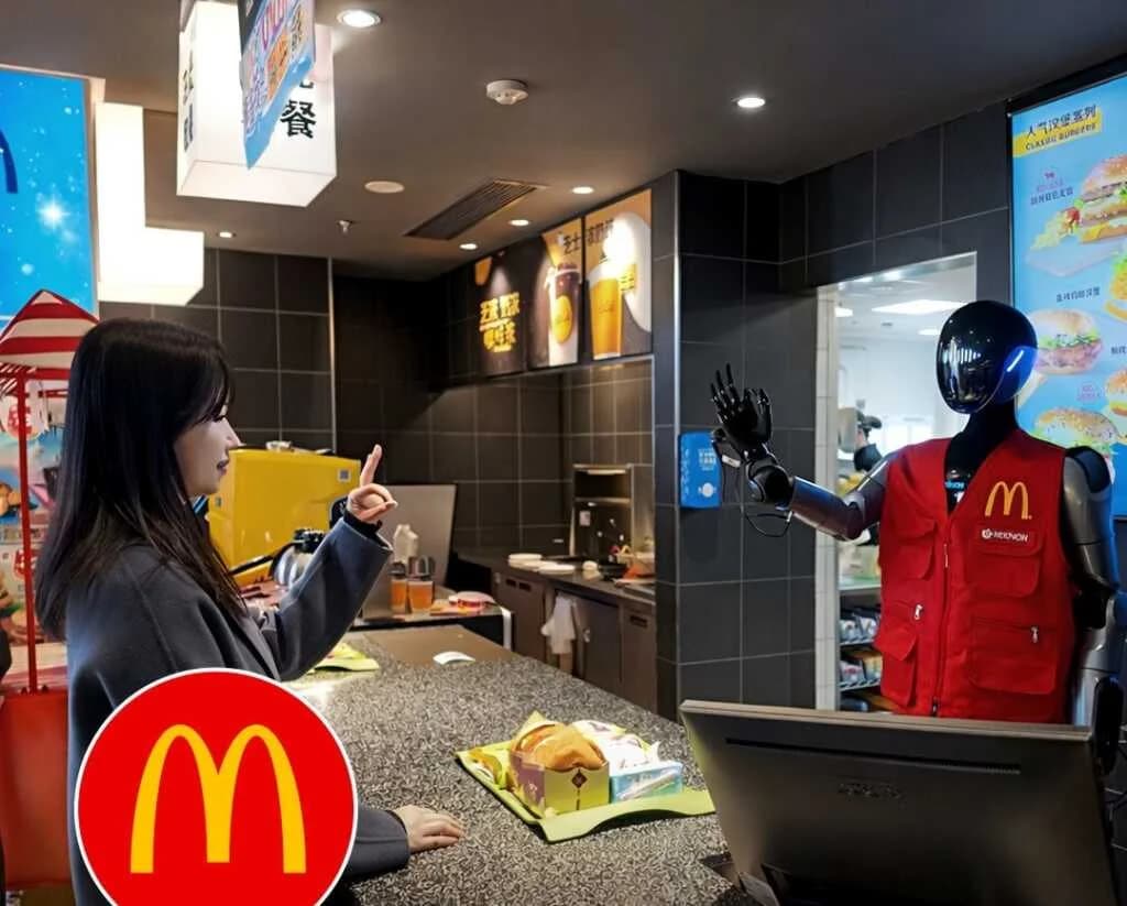 တရုတ်က McDonald မှာ လူတူစက်ရုပ်တွေ သုံးပြီ