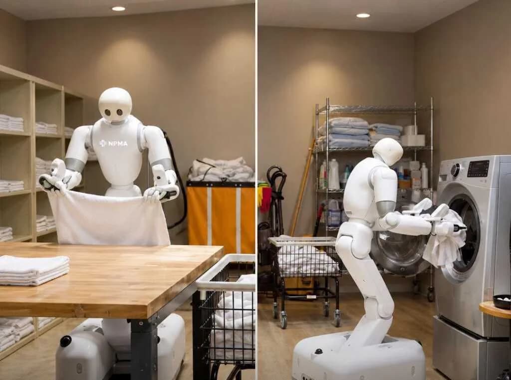 Taku Robot Folds Laundry Non-Stop for 1 Hour Without Human Assistance